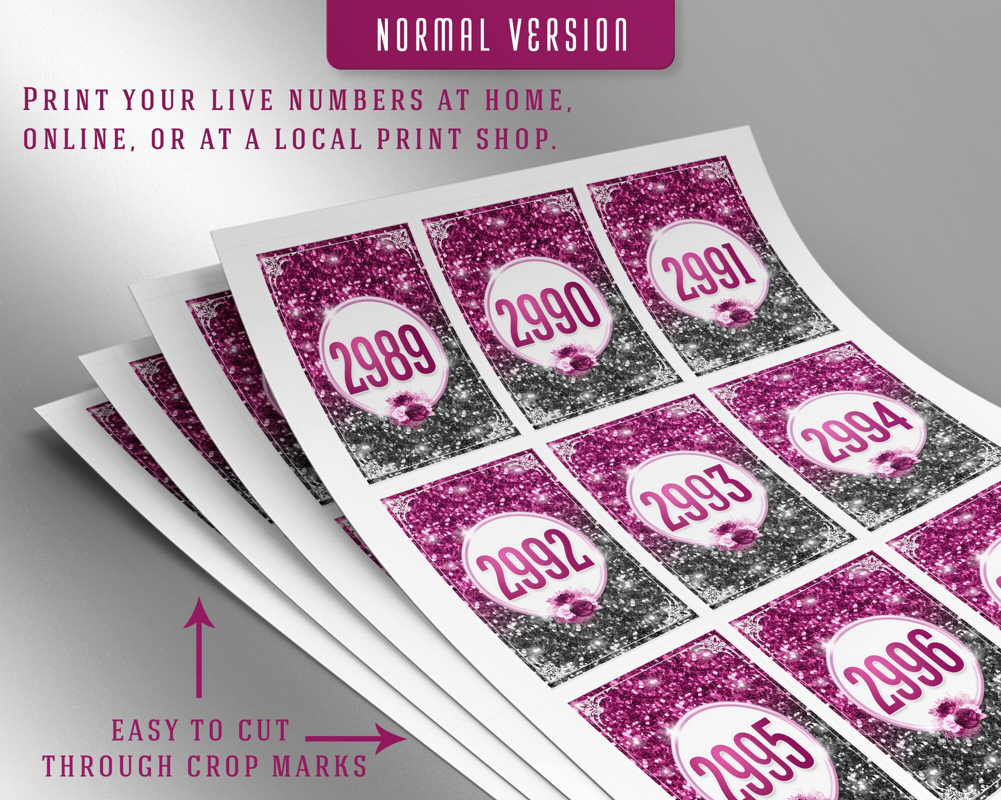 3000 Printable Facebook Live Numbers, Facebook Live Number Cards,sale ...