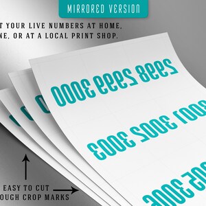3000 Printable Facebook Live Numbers, Sale Tags, Cards, Normal Mirrored ...