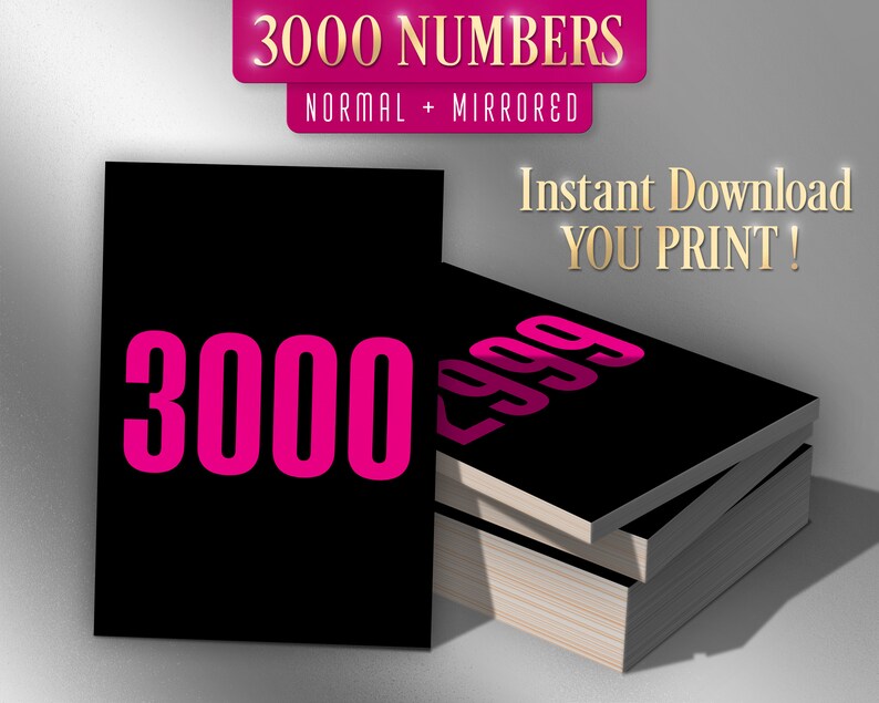 3000 Printable Facebook Live Numbers Facebook Live Number - Etsy