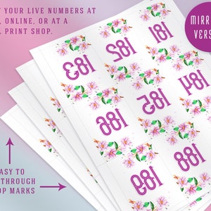 Floral Facebook Live Sale Numbers, Printable Cards, Normal + Mirrored ...