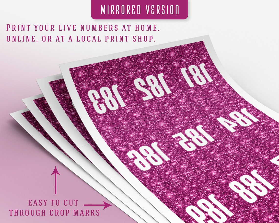 Facebook Live Number Cards Facebook Live Numbers Live Number - Etsy
