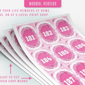 Floral Facebook Live Sale Numbers, Printable Facebook Number Cards ...