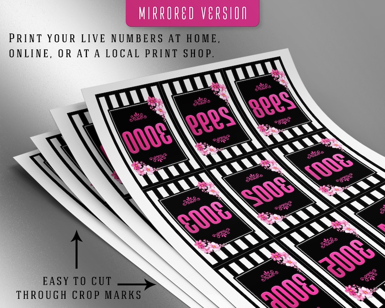 3000 Printable Facebook Live Numbers, Facebook Live Number Cards, Sale ...