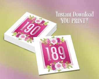 custom facebook live sale number tags regular reversed set etsy