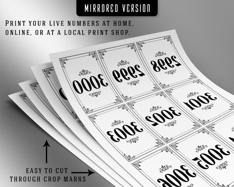 3000 Printable Facebook Live Sale Numbers Live Numbers - Etsy