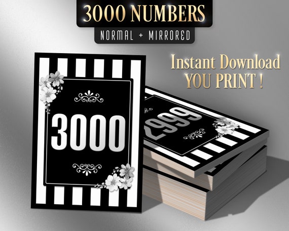 3000 Printable Facebook Live Numbers Facebook Live Number | Etsy