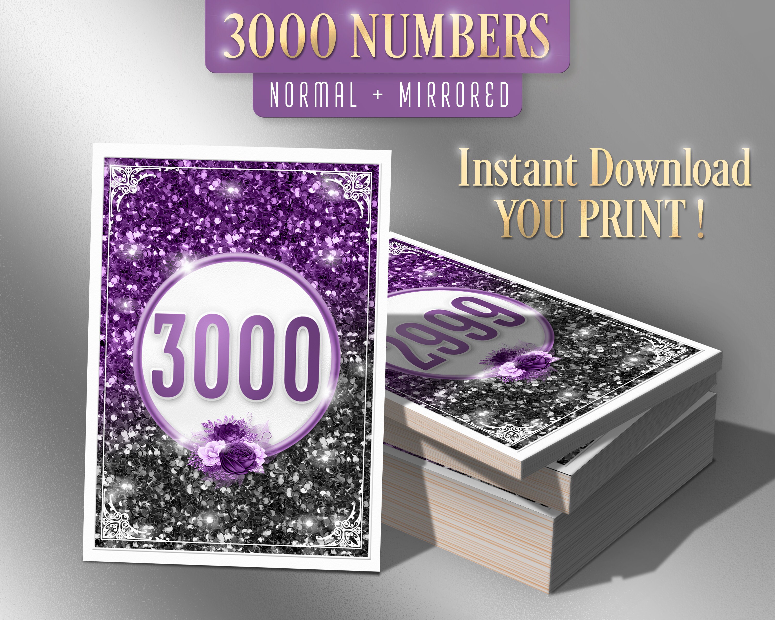3000 Printable Facebook Live Numbers Sale Tags Cards Normal - Etsy