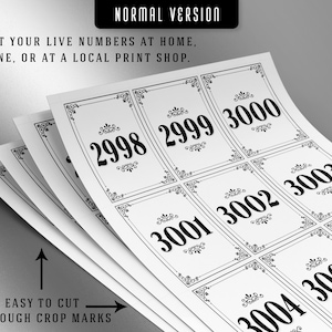 3000 Printable Facebook Live Sale Numbers, Live Numbers, Normal ...