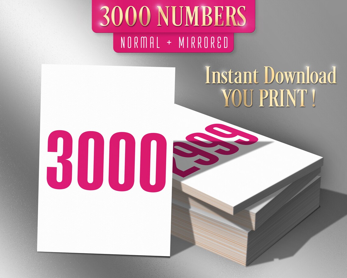 3000 Printable Facebook Live Numbers Facebook Live Number - Etsy