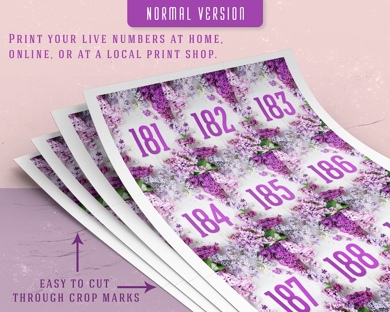 Floral Facebook Live Sale Numbers, Live Tags, Printable Facebook Live ...