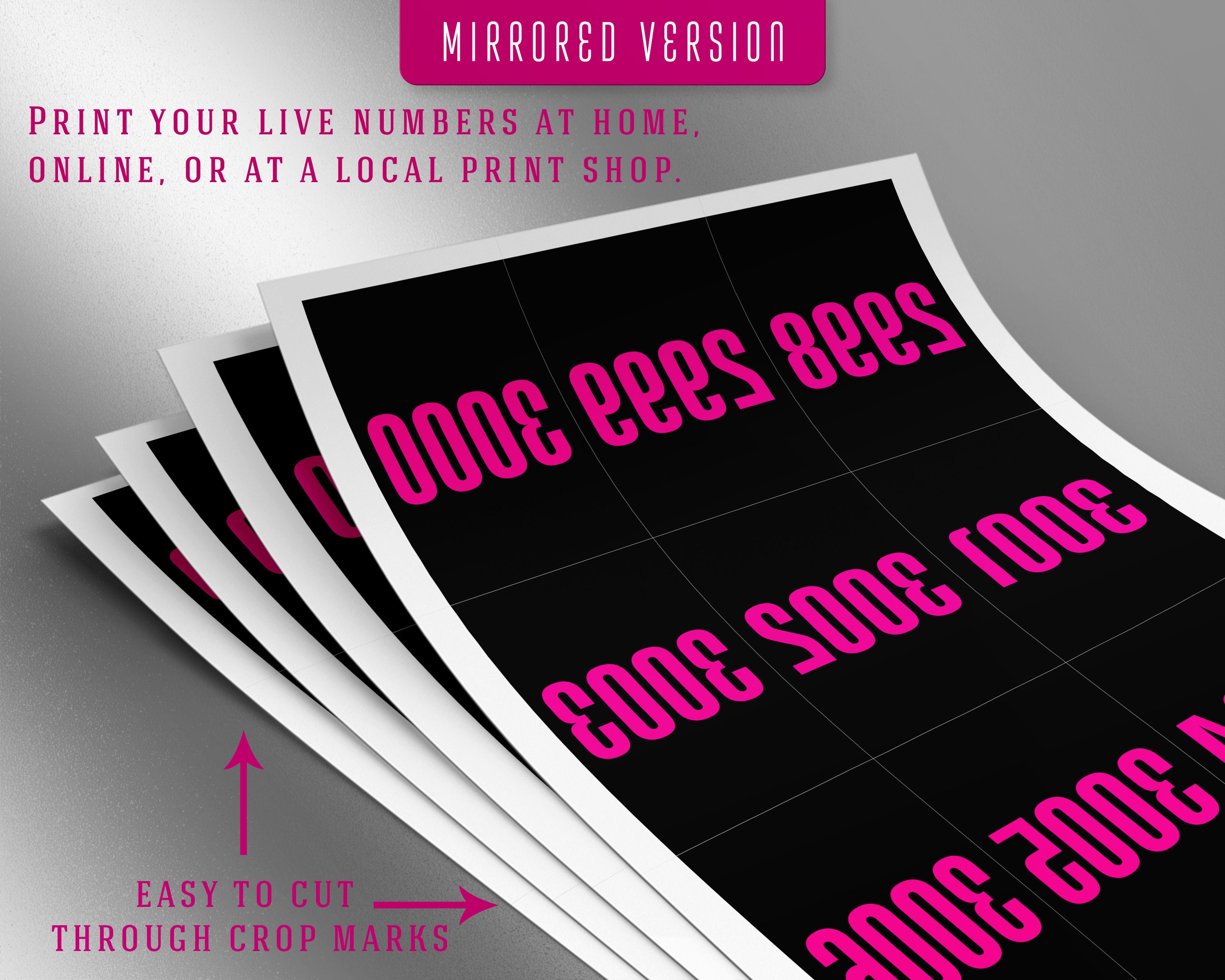 3000 Printable Facebook Live Numbers Facebook Live Number - Etsy