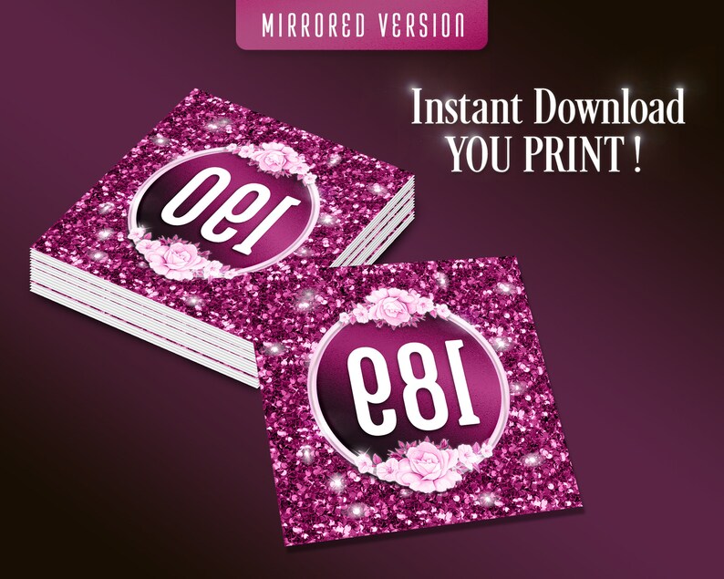 Live Sale Number Tags Facebook Square Live Tags Printable - Etsy