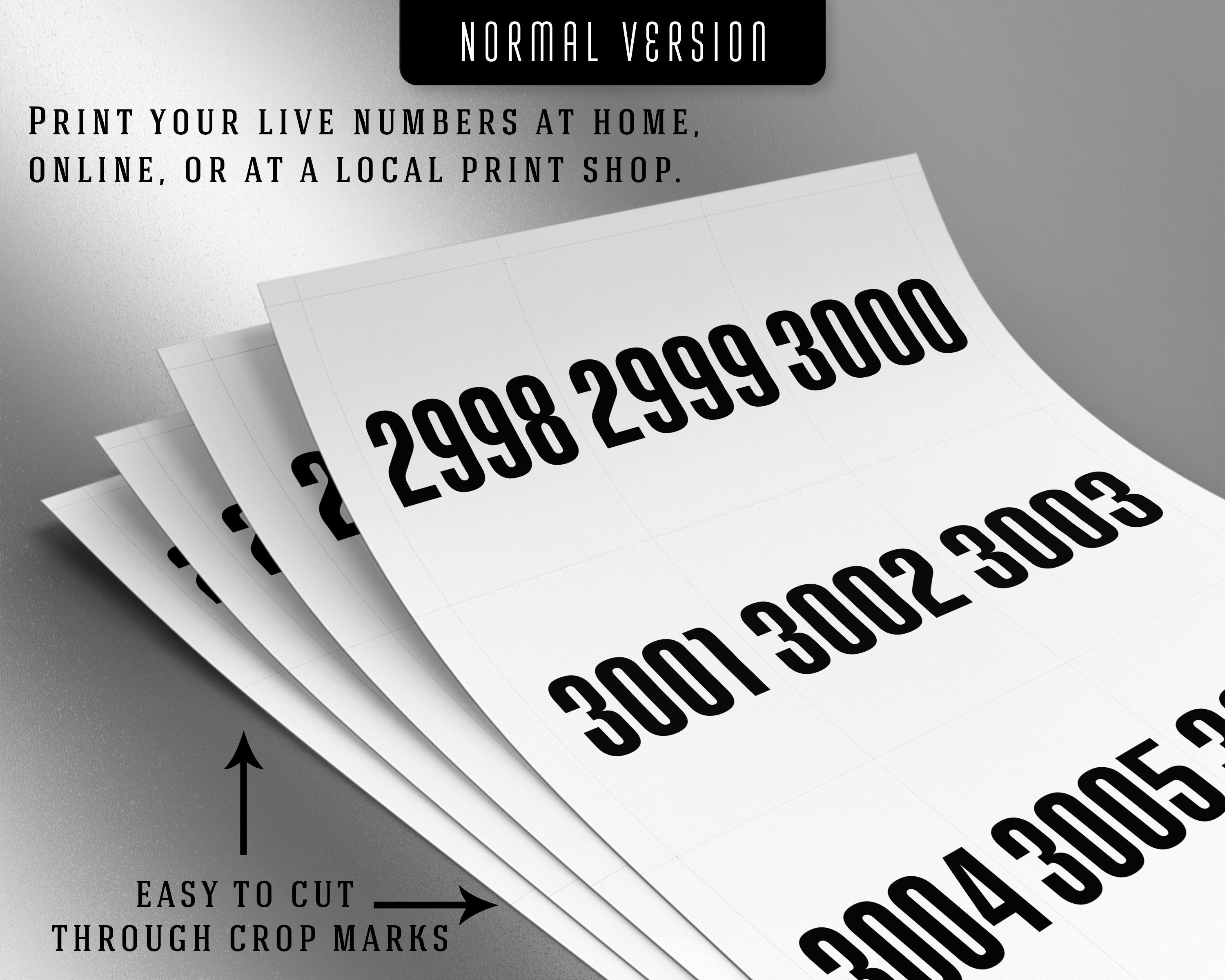 3000 Printable Facebook Live Numbers Facebook Live Number - Etsy