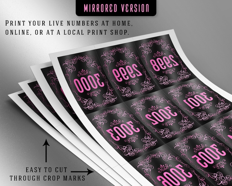 3000 Printable Facebook Live Numbers Live Numbers Facebook - Etsy