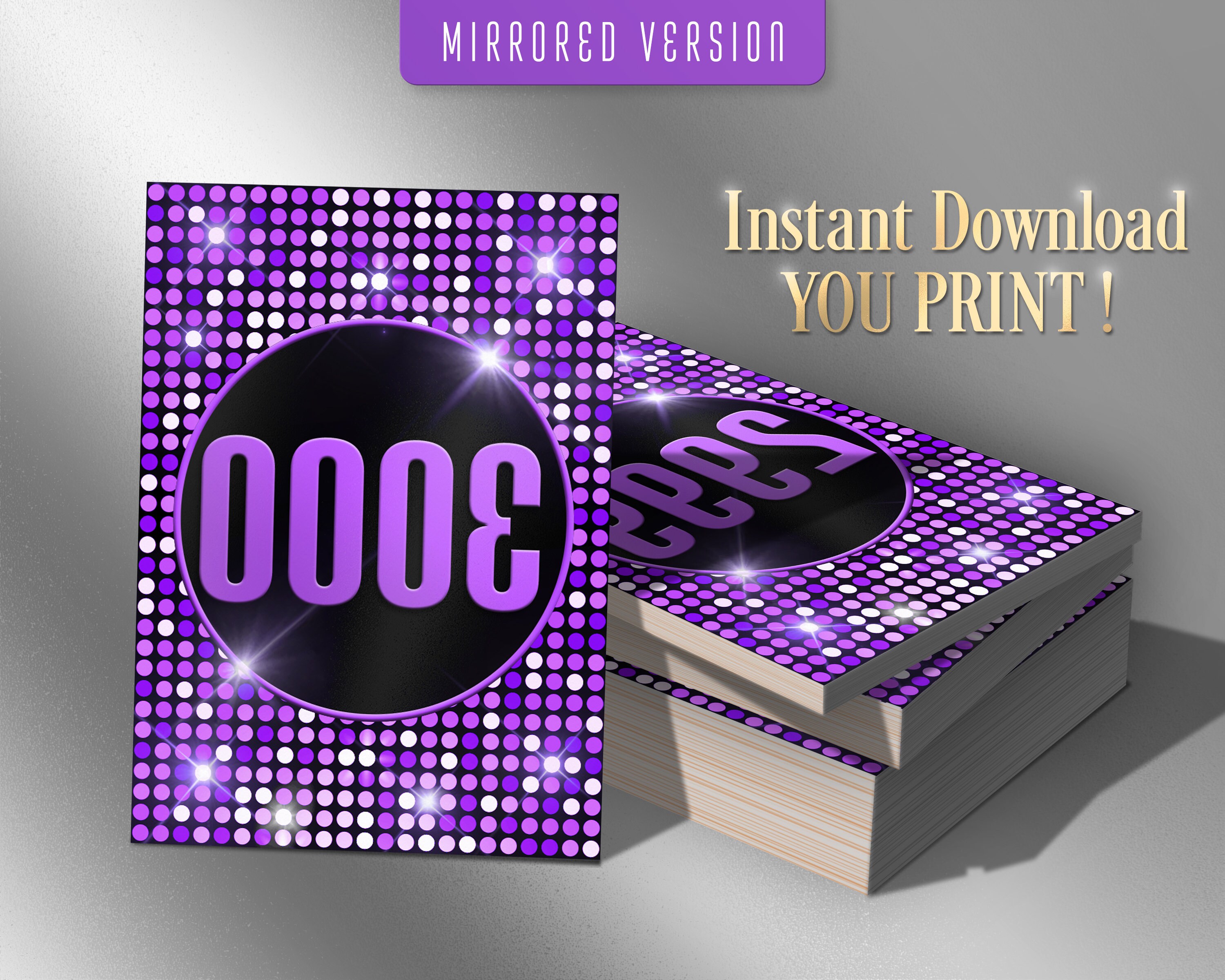 3000 Printable Facebook Live Numbers, Sale Tags Cards, Normal Mirrored ...