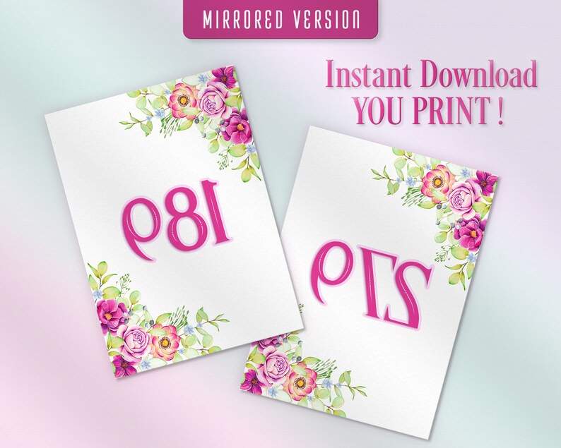 Floral Facebook Live Sale Numbers Printable Cards Normal - Etsy