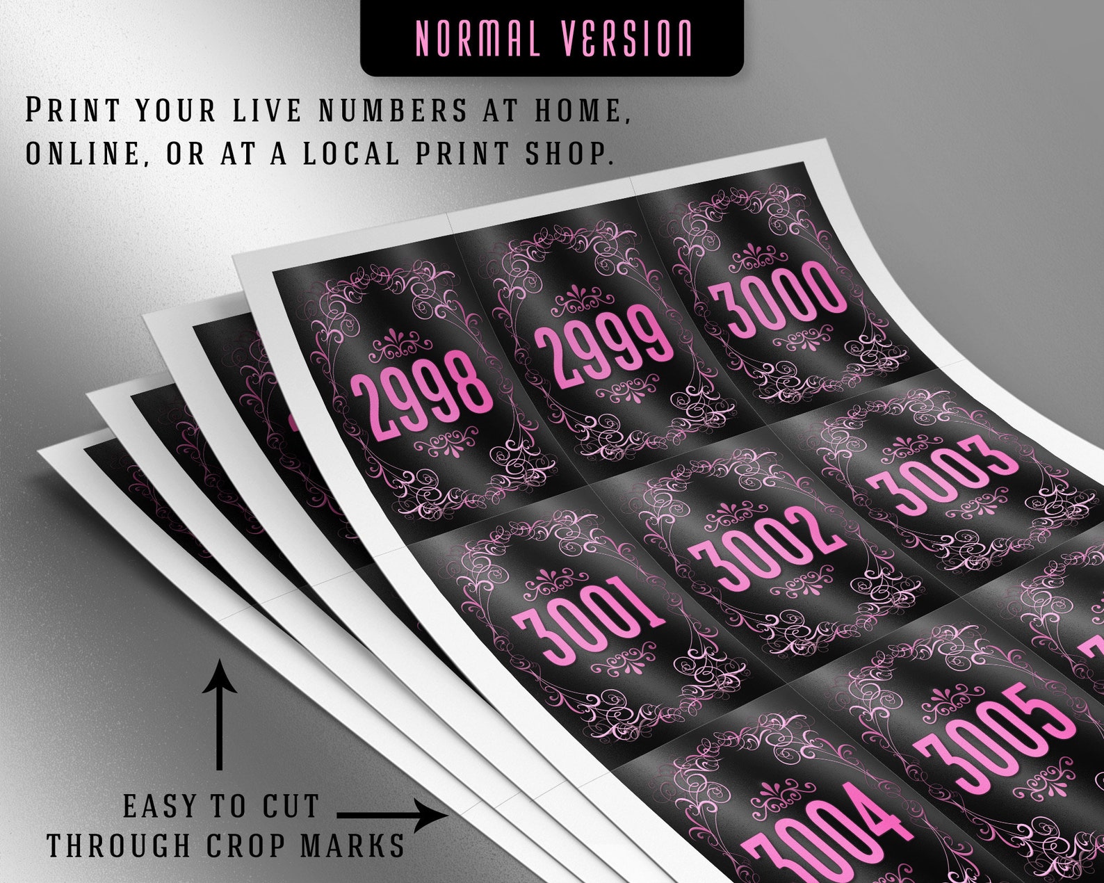 3000 Printable Facebook Live Numbers, Live Numbers, Facebook Live ...