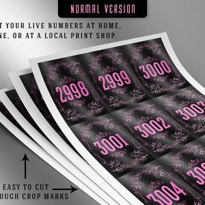 3000 Printable Facebook Live Numbers, Live Numbers, Facebook Live ...