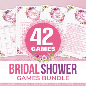 Bridal Shower Games Printable Bundle | Disney Bridal Shower | Bride and Groom Trivia Bridal | Pass The Prize Bridal Shower