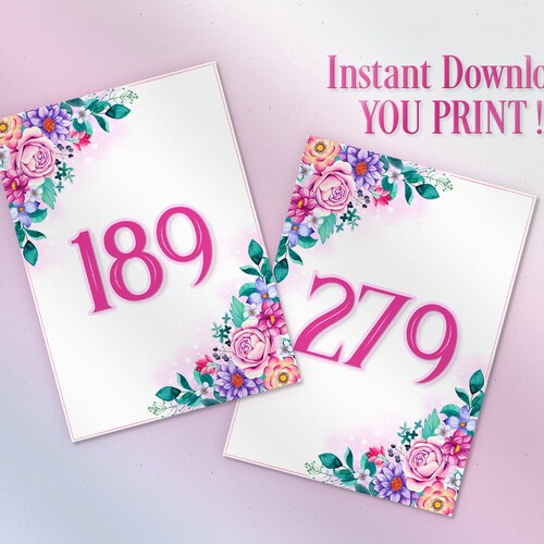 Watercolor Facebook Live Sale Numbers Printable Cards Live - Etsy