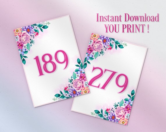Floral Facebook Live Sale Numbers Printable Cards Normal | Etsy