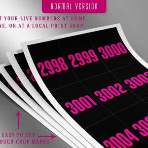 3000 Printable Facebook Live Numbers Facebook Live Number - Etsy
