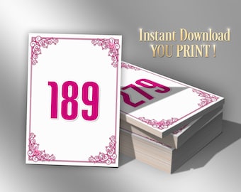 3000 Printable Facebook Live Numbers, Facebook Live Number Cards, Sale ...
