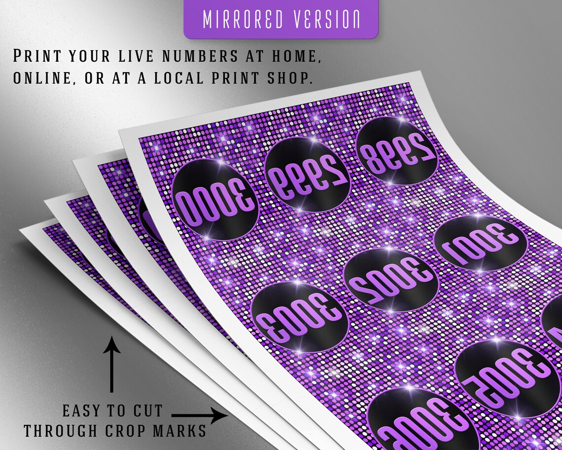3000 Printable Facebook Live Numbers Sale Tags Cards Normal | Etsy