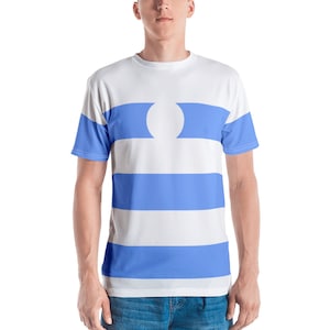 Casual Stripes Men&#39;s T-Shirt (Blue)