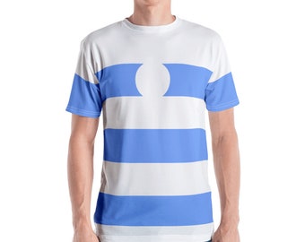 Casual Stripes Men's T-Shirt (Blue)