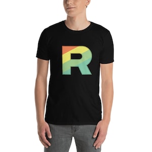 Pure Black Team Rainbow Rocket T-Shirt