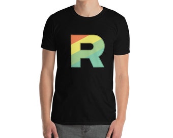 Pure Black Team Rainbow Rocket T-Shirt