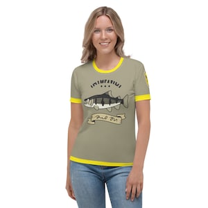 Fisch-Print-T-Shirt – New Horizons Damen T-Shirt