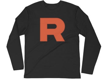 Pure Black Team Rocket Long Sleeve Shirt