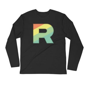 Rainbow Team Rocket Pure Black Long Sleeve Shirt
