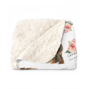 Black and tan cavalier king charles Sherpa Fleece Blanket