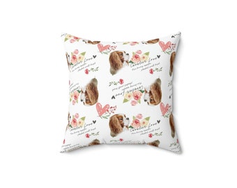 Blenheim Cavalier King Charles Spun Polyester Square Pillow