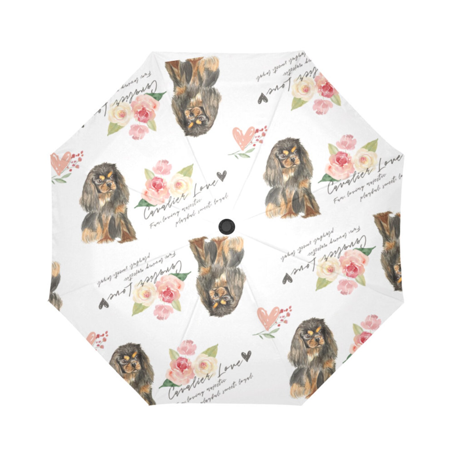 Umbrella Black and tan Cavalier King Charles Spaniel Etsy