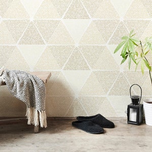 Peel and Stick Wallpaper Brown Removable Wallpaper Geometric - Etsy