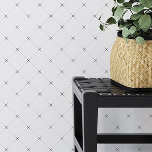 Geometric Art Wallpaper, Peel & Stick Wallpaper, Modern Geometric Tiles Luxury Wall Décor, Removable, Custom Wallpaper. Home Décor G012