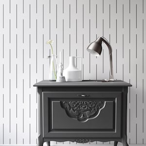 Black and White Stripe Wallpaper Mural, Modern Stripe Geometric Wallpaper, Minimalist Wall Art, Peel and Stick Wallpaper, Home Decor