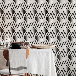 Geometric wallpaper, Removable wallpaper, Geometric modern vinyl wallpaper, Vintage simple wallpaper, Unusual wallpaper, Temporary wallpaper