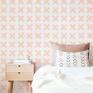 Pink Abstract Wallpaper, Funky Teen Wallpaper, Peel and Stick Graffiti Wallpaper, Livingroom Wall Mural, Pink Kaleidoscope Stroke Wallpaper