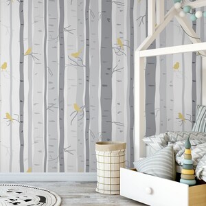 Removable Nursery Wallpaper, Minimalist wallpaper, Kids Wallpaper, Unique Vinyl Wallpaper, Prepasted wallpaper, Wallpaper mural