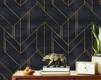 Black Gold Wallpaper Etsy Black Gold Wallpaper Etsy