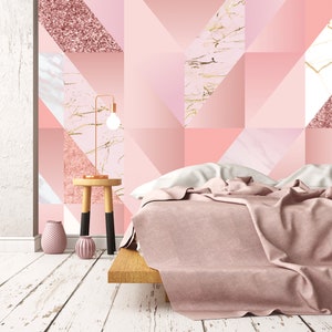 Watercolor Abstract Removable Wallpaper Pink Watercolor Peel  Etsy