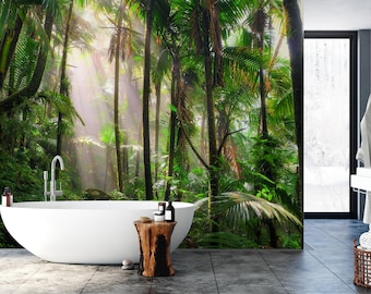 Jungle Palm Tropical Leaves Wallpaper Botanical Peel and Stick Removable Living Room Decor