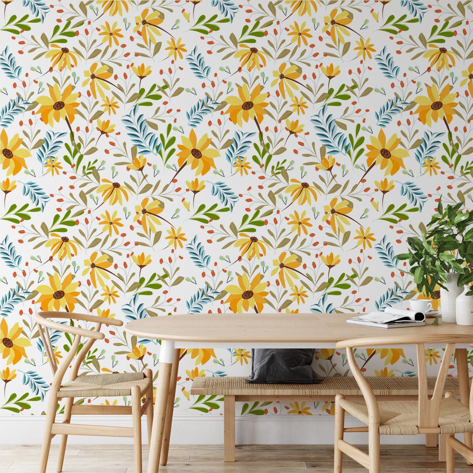 Peel & Stick Removable Floral Wallpaper Wallpaper Vintage | Etsy
