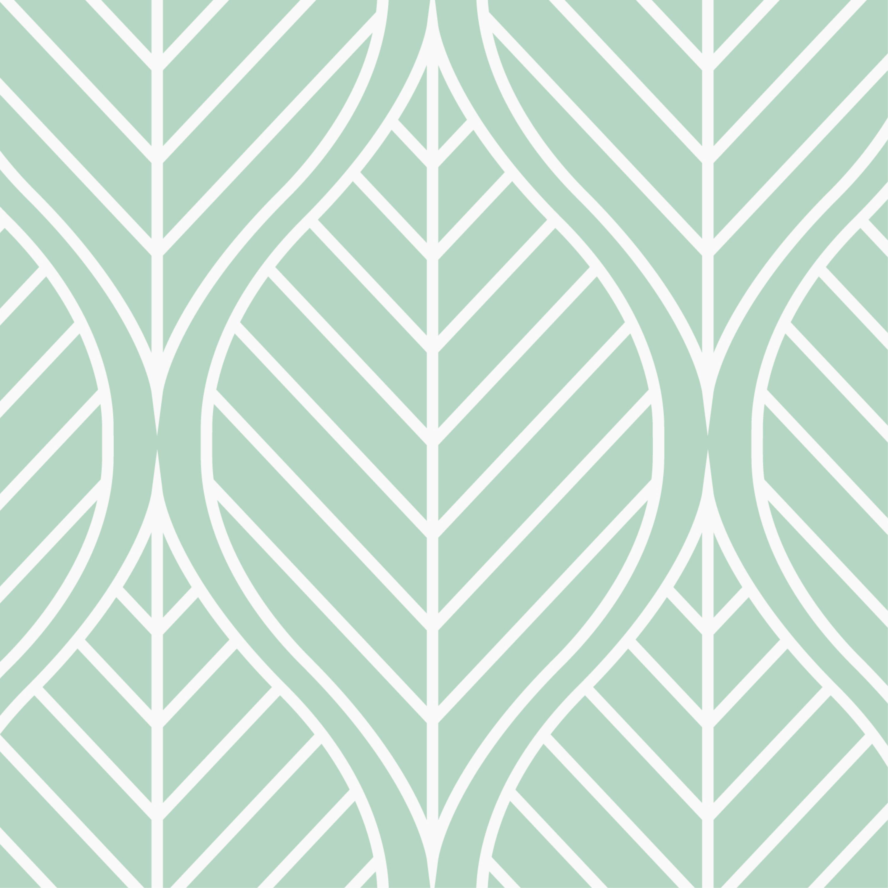 Peel and Stick Removable Wallpaper Green Mural Geometric | Etsy