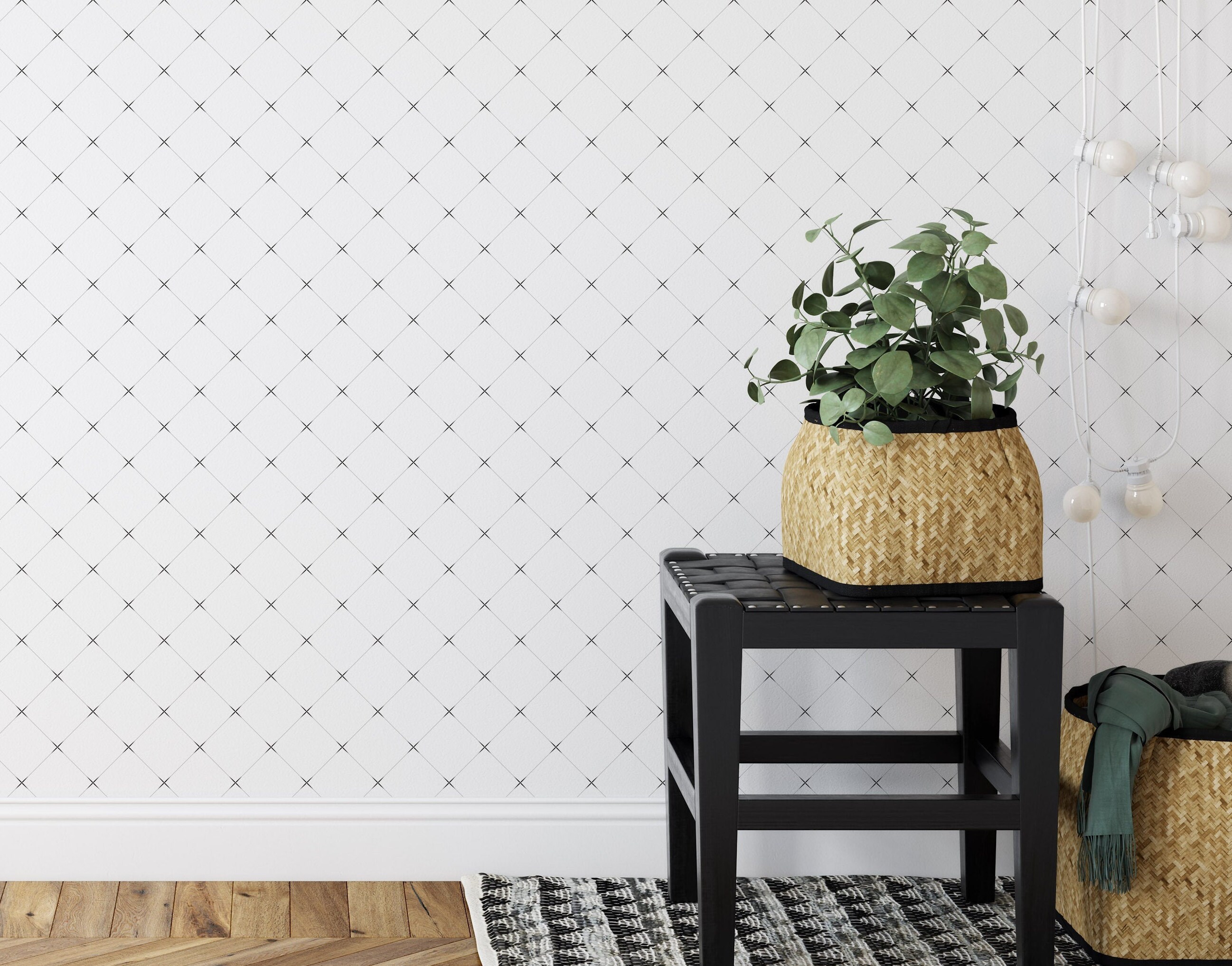 Geometric tiles Removable Wallpaper Peel and Stick Wallpaper | Etsy